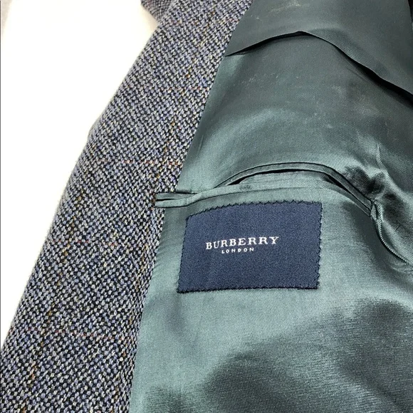 Burberry Men’s Blazer Sports Coat Wool Cashmer Blend Tweed Size 46